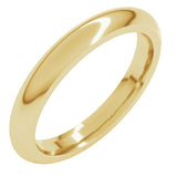 14K Yellow Gold 3 mm Comfort-Fit Half Round Band Size 11