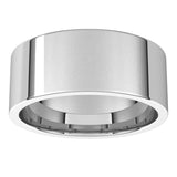 14K White Gold 8 mm Lightweight Comfort-Fit Flat Band Size [cv