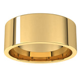 14K Yellow Gold 8 mm Lightweight Comfort-Fit Flat Band Size 9