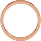 10K Rose Gold 4 mm Lightweight Comfort-Fit Flat Band Size [cv