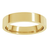 14K Yellow Gold 4 mm Lightweight Comfort-Fit Flat Band Size 4
