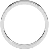 Sterling Silver 4 mm Lightweight Comfort-Fit Flat Band Size 6