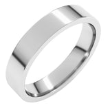 Platinum 4 mm Lightweight Comfort-Fit Flat Band Size 7.5