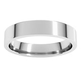 14K White Gold 4 mm Lightweight Comfort-Fit Flat Band Size 8.5