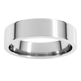 14K White Gold 5 mm Lightweight Comfort-Fit Flat Band Size 10