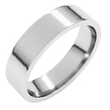 14K White Gold 5 mm Lightweight Comfort-Fit Flat Band Size 11