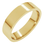 10K Yellow Gold 5 mm Lightweight Comfort-Fit Flat Band Size 9.5