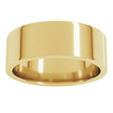 10K Yellow Gold 7 mm Lightweight Comfort-Fit Flat Band Size 11