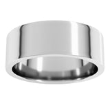 10K White Gold 7 mm Lightweight Comfort-Fit Flat Band Size 8