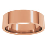 10K Rose Gold 6 mm Lightweight Comfort-Fit Flat Band Size [cv