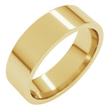 14K Yellow Gold 6 mm Lightweight Comfort-Fit Flat Band Size 5