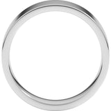 10K White Gold 6 mm Lightweight Comfort-Fit Flat Band Size 8