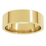 14K Yellow Gold 6 mm Lightweight Comfort-Fit Flat Band Size 9.5