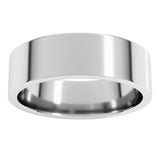 14K White Gold 6 mm Lightweight Comfort-Fit Flat Band Size 9