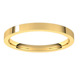 18K Yellow Gold 2 mm Flat Comfort Fit Light Band Size 5.5