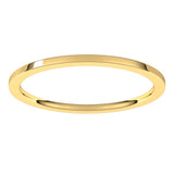 10K Yellow Gold 1 mm Flat Comfort Fit Light Band Size 6.5