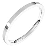 Platinum 1.5 mm Lightweight Comfort-Fit Flat Band Size 6.5