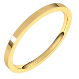 14K Yellow Gold 1.5 mm Flat Comfort Fit Light Band Size 8.5