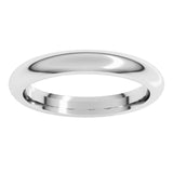 Platinum 3 mm Comfort-Fit Half Round Band Size 5