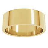 10K Yellow Gold 7 mm Flat Band Size 19