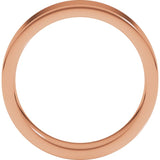 10K Rose Gold 5 mm Comfort-Fit Flat Band Size 15.5