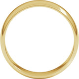 10K Yellow Gold 6 mm Lightweight Half Round Band Size 8