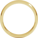 14K Yellow Gold 5 mm Lightweight Comfort-Fit Half Round Band Size 12