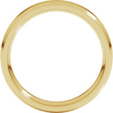 10K Yellow Gold 4 mm Beveled-Edge Comfort-Fit Flat Band Size 6