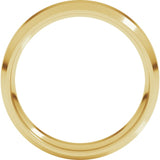 14K Yellow Gold 5 mm Beveled-Edge Comfort-Fit Flat Band Size 7.5