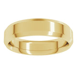 14K Yellow Gold 5 mm Beveled-Edge Comfort-Fit Flat Band Size 8.5