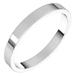 18K White Gold 2.5 mm Flat Band Size 7