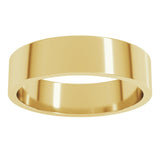 14K Yellow Gold 5 mm Flat Band Size 6.5
