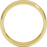 14K Yellow Gold 6 mm Lightweight Comfort-Fit Half Round Band Size 12.5
