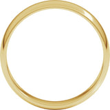 10K Yellow Gold 5 mm Lightweight Half Round Band Size 10.5