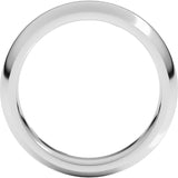 14K White Gold 5 mm Comfort-Fit Half Round Band Size 5.5