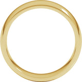 10K Yellow Gold 7 mm Lightweight Comfort-Fit Half Round Band Size 10.5