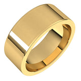 14K Yellow Gold 8 mm Comfort-Fit Flat Band Size 11