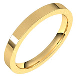 14K Yellow Gold 2.5 mm Comfort-Fit Flat Band Size 7
