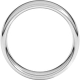 10K White Gold 7 mm Comfort-Fit European-Style Band Size 10.5