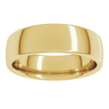 10K Yellow Gold 6 mm Comfort-Fit European-Style Band Size 10