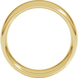 14K Yellow Gold 7 mm Comfort-Fit European-Style Band Size 10