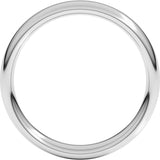 14K White Gold 4 mm Comfort-Fit European-Style Band Size 4