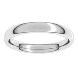 14K White Gold 3 mm Comfort-Fit European-Style Band Size 5.5