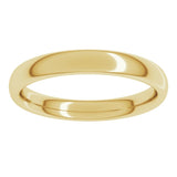 14K Yellow Gold 3 mm Comfort-Fit European-Style Band Size 5