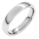 14K White Gold 4 mm Comfort-Fit European-Style Band Size 6.5