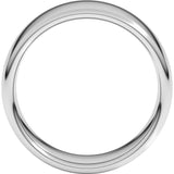 14K White Gold 8 mm Comfort-Fit European-Style Band Size 6