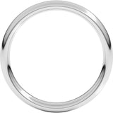 Platinum 3 mm Comfort-Fit European-Style Band Size 6