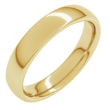 14K Yellow Gold 4 mm Comfort-Fit European-Style Band Size 7.5