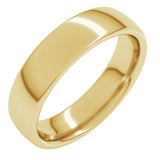18K Yellow Gold 5 mm Comfort-Fit European-Style Band Size 7