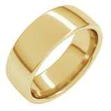 14K Yellow Gold 7 mm Comfort-Fit European-Style Band Size 8